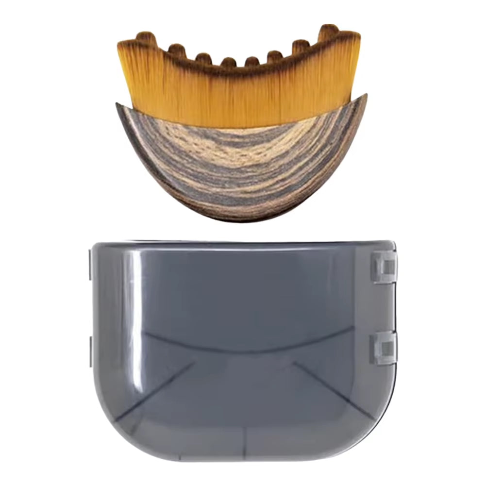 Dry Brushing Face Brush Portable Facial Lymphatic Massage Brush Soft Bristles Contoured Face Sculpting Tool for Home & Spa Use