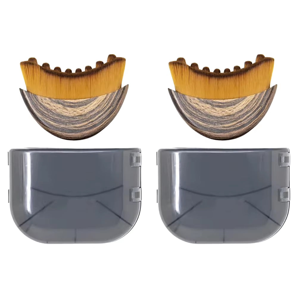 Dry Brushing Face Brush Portable Facial Lymphatic Massage Brush Soft Bristles Contoured Face Sculpting Tool for Home & Spa Use